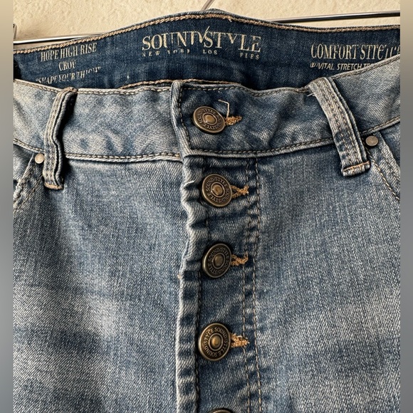 SOUND STYLE Jeans Women 16 Hope High Rise Crop Comfort Stretch Light Wash - Picture 6 of 14